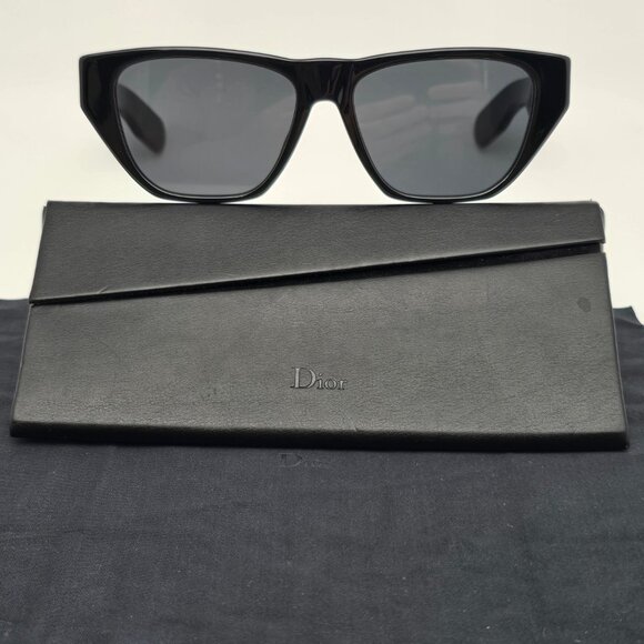 Christian Dior DiorInsideOut2 8072K Black Frame Grey Lens Sunglasses w Case 54mm - Picture 1 of 16